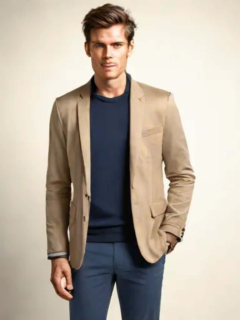 Stone blazer navy