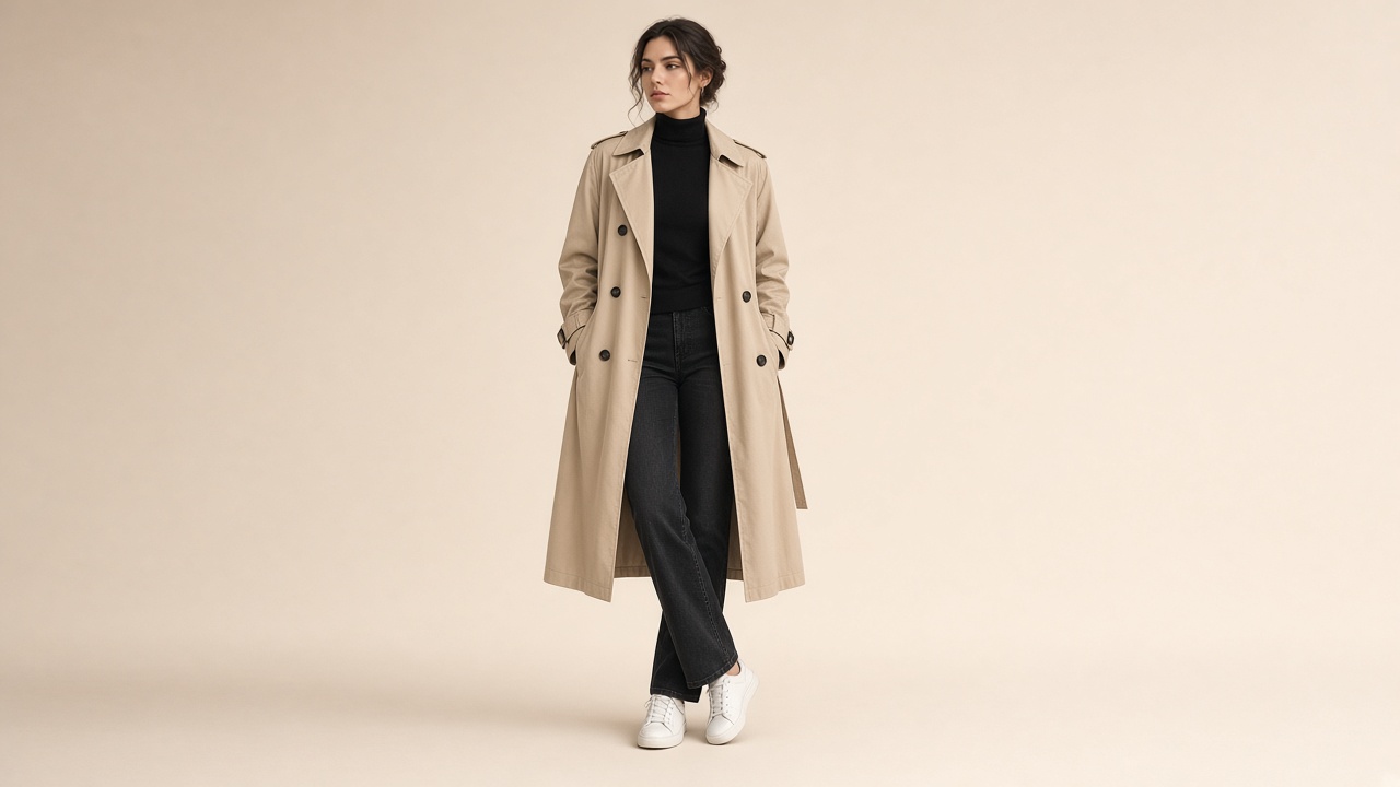 Trench + denim