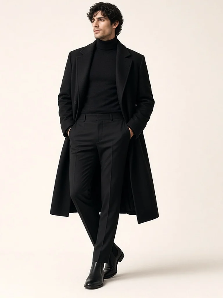 Men's all black outfit