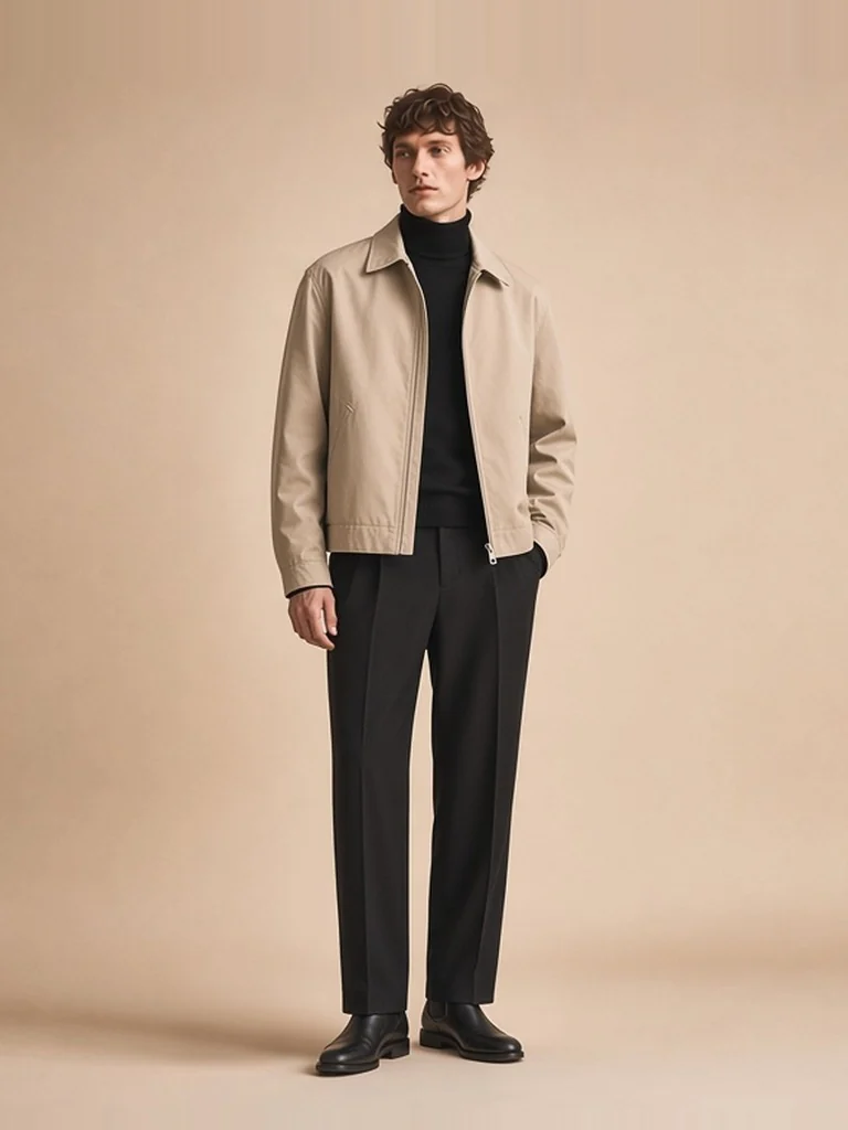 Men's stone harrington outfit