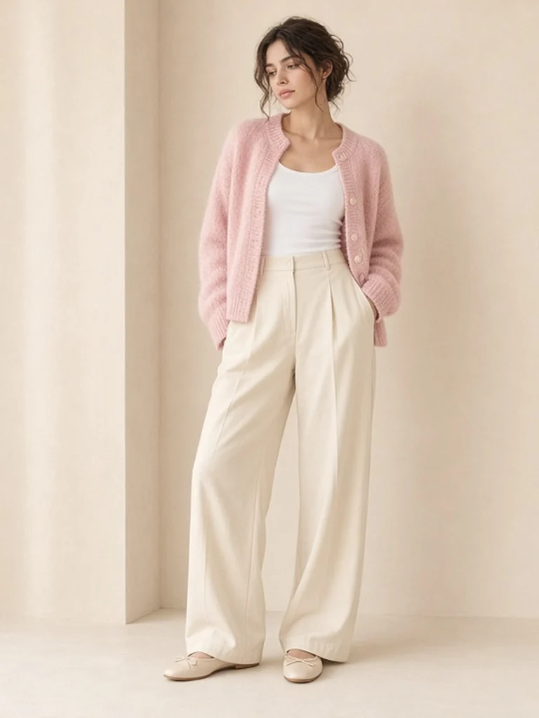Women's soft pink outfit